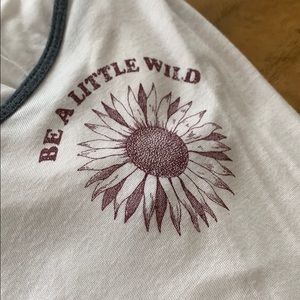 White Long Garage Tank w/ small graphic